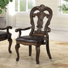Furniture of America Leovanni Dark Brown Traditional Arm Chair (2/Ctn) Model FM31003DB-AC-2PK