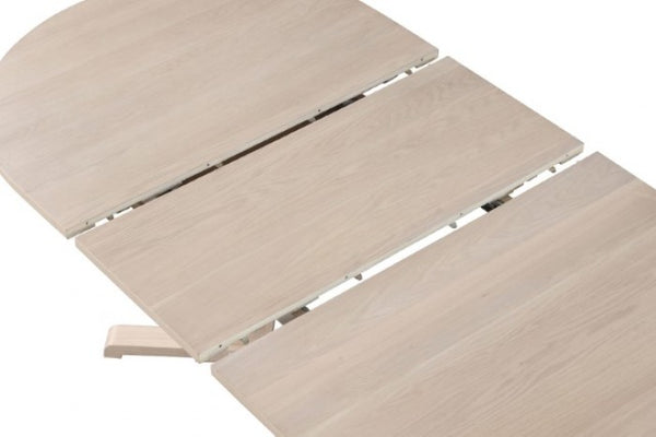 Furniture of America Hines White Oak Mid-Century Modern Oval Dining Table Model FM3101NT-OT