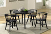 Furniture of America Yate Black Mid-Century Modern Round Dining Table Model FM3102BK-RT