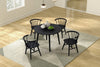 Furniture of America Yate Black Mid-Century Modern Round Dining Table Model FM3102BK-RT