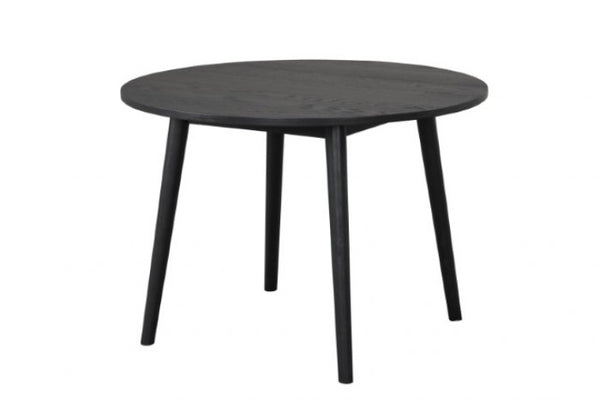 Furniture of America Yate Black Mid-Century Modern Round Dining Table Model FM3102BK-RT