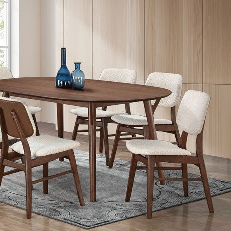 Furniture of America Uzwil Walnut Mid-Century Modern Dining Table Model FM3214WN-T