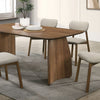 Furniture of America Alnwick Walnut/Beige Mid-Century Modern Dining Table Model FM3217WN-T-TABLE