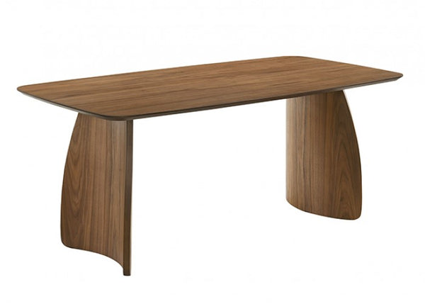 Furniture of America Alnwick Walnut/Beige Mid-Century Modern Dining Table Model FM3217WN-T-TABLE