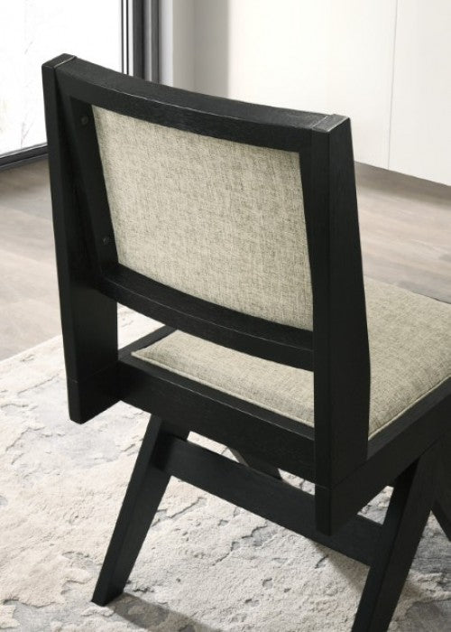 Furniture of America Tottenham Black Contemporary Side Chair Model FM3222BK-SC-2PK
