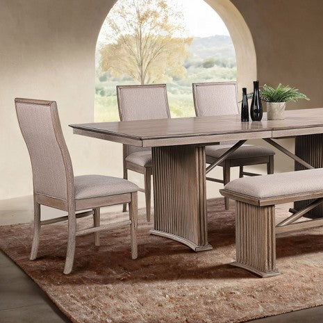 Furniture of America Ellesmere Natural Ash Modern Contemporary Dining Table Model FM3230NT-T-TABLE