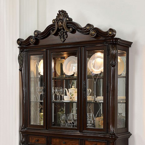 Furniture of America Manzanita Dark Cherry Traditional Hutch & Buffet Model FM3261CH-HB-SET