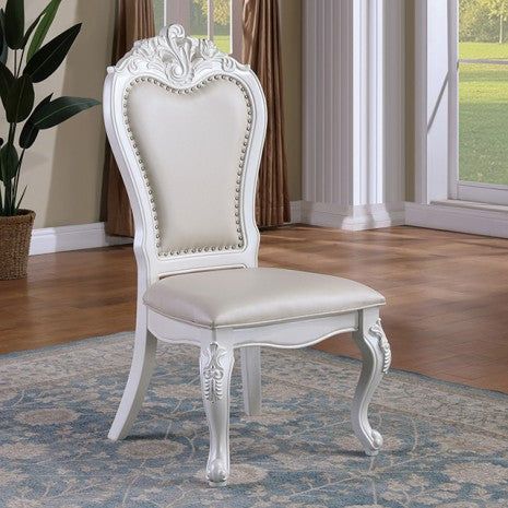 Furniture of America Manzanita White Traditional Side Chair Model FM3261WH-SC-2PK