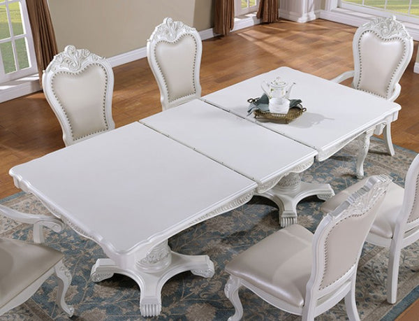 Furniture of America Manzanita White Traditional Dining Table Model FM3261WH-T-TABLE