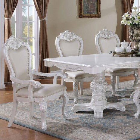 Furniture of America Manzanita White Traditional Dining Table Model FM3261WH-T-TABLE