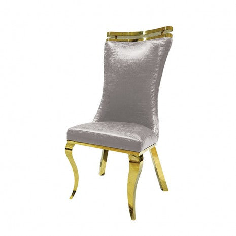 Furniture of America Palazzo Silver Glam Chair, Gold/Silver (2/Ctn) Model FM33011SV-SC-2PK