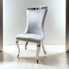 Furniture of America Basilicata Gray Glam Chair, Silver/Gray (2/Ctn) Model FM33012GY-SC-2PK