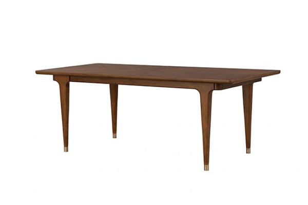 Furniture of America Hepburne Walnut Mid-Century Modern Dining Table Model FM34000WN-T