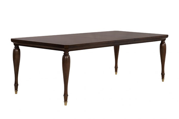 Furniture of America Westerham Dark Cherry Transitional Dining Table W/ 18" Leaf Model FM34001CH-T