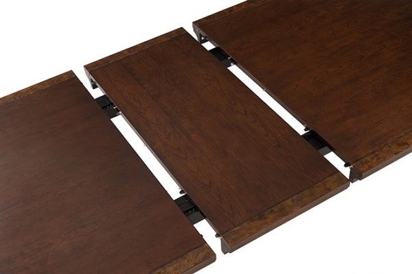 Furniture of America Westerham Dark Cherry Transitional Dining Table W/ 18" Leaf Model FM34001CH-T