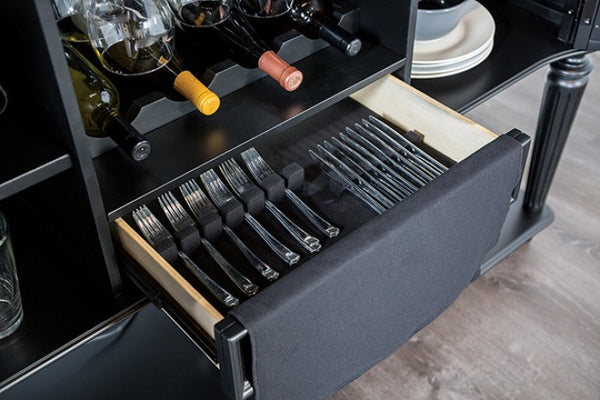 Furniture of America Melodi Parc Black Glam Dining Table Model FM3416BK-T