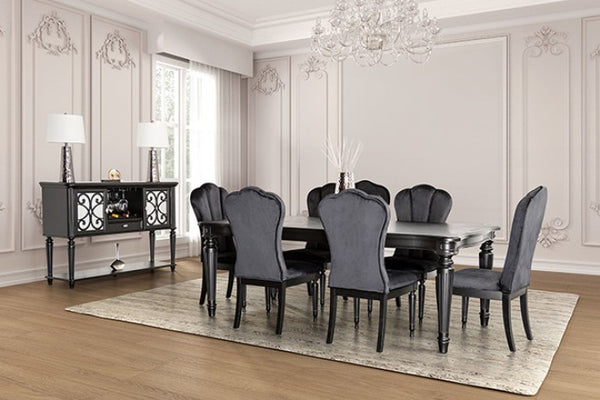 Furniture of America Melodi Parc Black Glam Dining Table Model FM3416BK-T