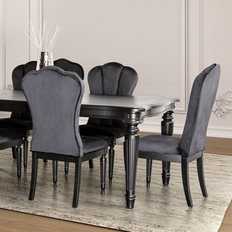 Furniture of America Melodi Parc Black Glam Dining Table Model FM3416BK-T