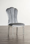 Furniture of America Melodi Parc Silver/Light Gray Glam Side Chair (2/Ctn) Model FM3416SV-SC-2PK