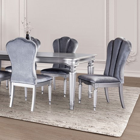 Furniture of America Melodi Parc Silver Glam Dining Table Model FM3416SV-T