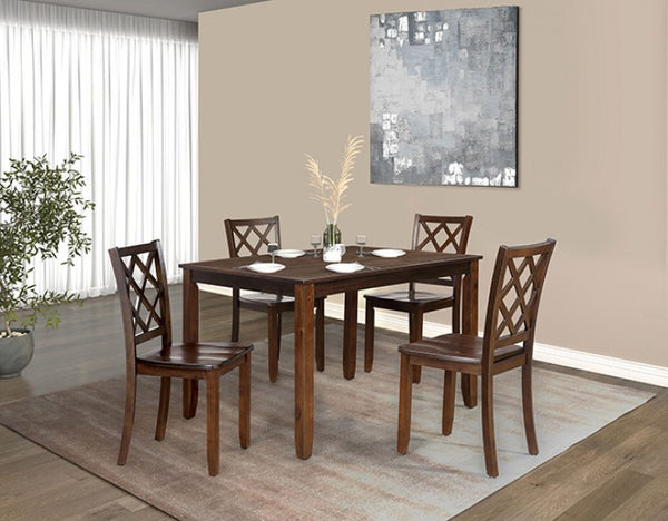 Furniture of America Yamhill Dark Cherry Transitional 5 Pc. Dining Table Set Model FM3424CH-T-5PK