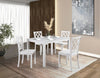 Furniture of America Yamhill White Transitional 5 Pc. Dining Table Set Model FM3424WH-T-5PK