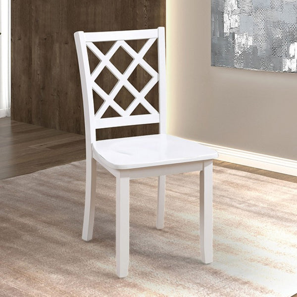 Furniture of America Yamhill White Transitional 5 Pc. Dining Table Set Model FM3424WH-T-5PK