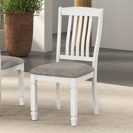 Furniture of America Pendola Rustic White Rustic Farmhouse Side Chair (2/Ctn) Model FM3427WH-SC-2PK