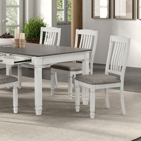 Furniture of America Pendola Rustic White Rustic Farmhouse Dining Table Model FM3427WH-T