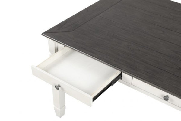 Furniture of America Pendola Rustic White Rustic Farmhouse Dining Table Model FM3427WH-T