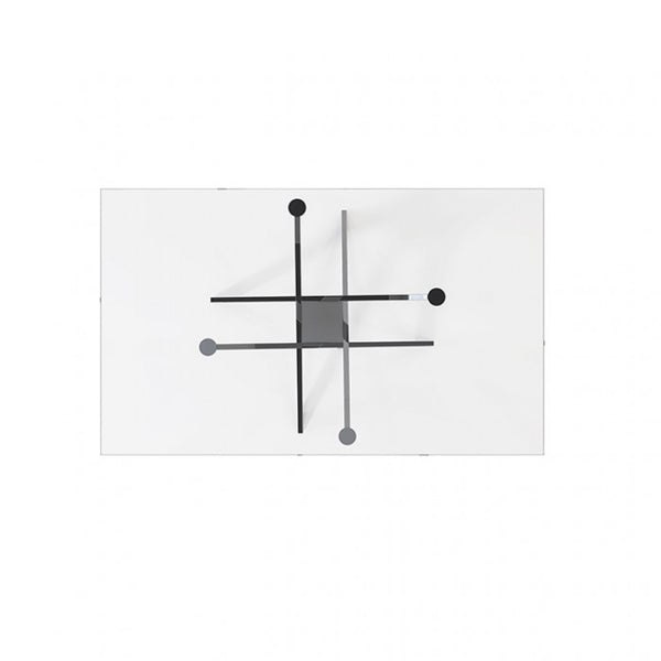 Furniture of America Silveria Chrome Contemporary Dining Table Model FM37001SV-T-TABLE