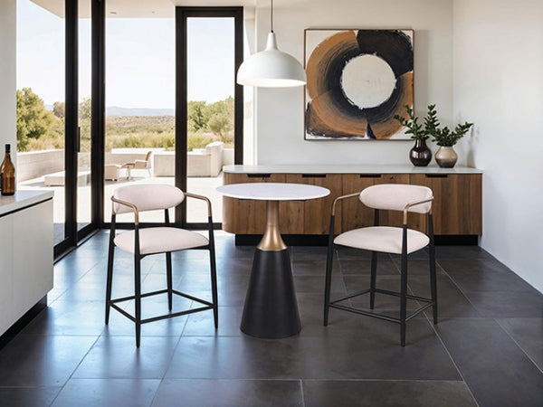 Furniture of America Streatham Black/White/Gold Contemporary Dining Table Model FM37002BK-PT-TABLE