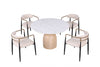 Furniture of America Neasden Natural/Black/White Contemporary Dining Table Model FM37003NT-T-TABLE