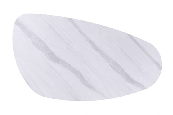 Furniture of America Northam White/Matte Gold Contemporary Dining Table Model FM37005WH-T-TABLE