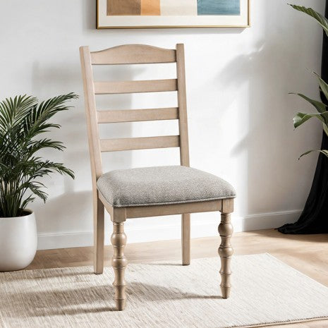 Furniture of America Chesapeake Light White Wash Modern Farmhouse Side Chair Model FM39000AK-SC-2PK