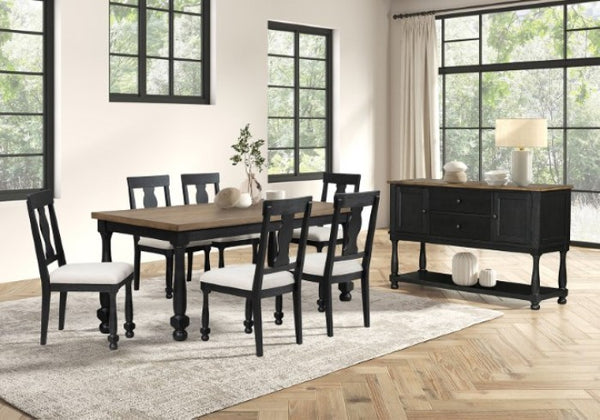 Furniture of America Neue Mills Black Modern Farmhouse Rect. Dining Table Model FM39009BK-T