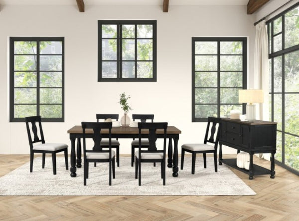 Furniture of America Neue Mills Black Modern Farmhouse Rect. Dining Table Model FM39009BK-T