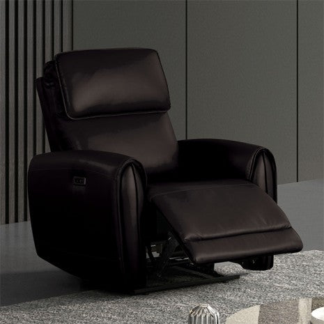 Furniture of America Schlieren Black Contemporary Power Recliner Model FM6012BK-CH-PM