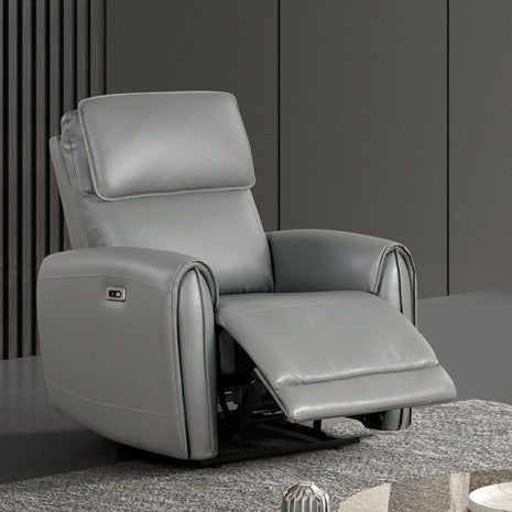 Furniture of America Schlieren Gray Contemporary Power Recliner Model FM6012GY-CH-PM