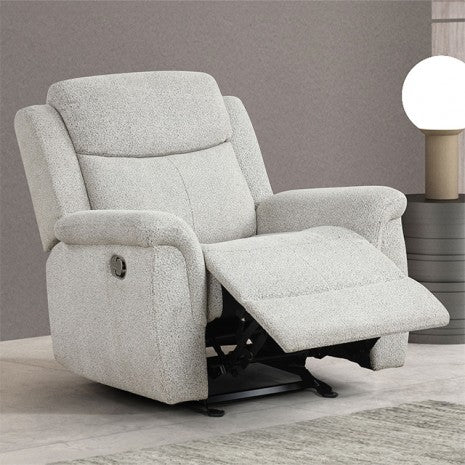 Furniture of America Sandbach Light Gray Contemporary Manual Glider Recliner Model FM6013LG-CH-M