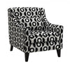 Furniture of America Viviani White/Black Transitional Accent Chair Model FM61007BK-CH-PT
