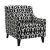 Furniture of America Viviani White/Black Transitional Accent Chair Model FM61007BK-CH-PT