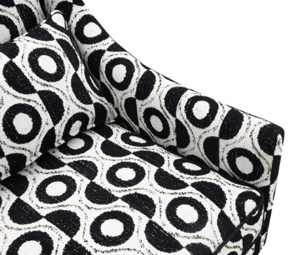 Furniture of America Viviani White/Black Transitional Accent Chair Model FM61007BK-CH-PT