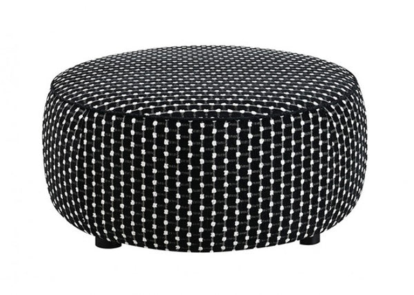 Furniture of America Viviani White/Black Transitional Ottoman Model FM61007BK-OT