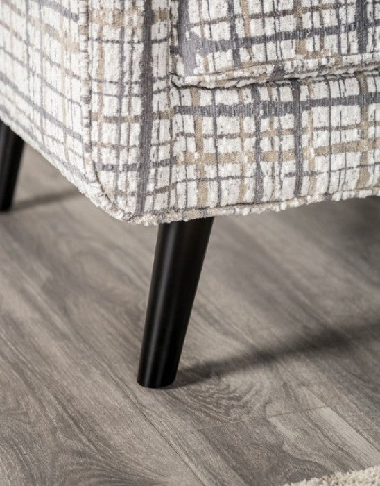 Furniture of America Turnham White/Black Transitional Accent Chair Model FM61112WH-CH-PT