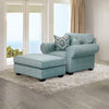 Furniture of America Queensbury Teal Transitional Accent Chair Model FM61113TL-CH-PT