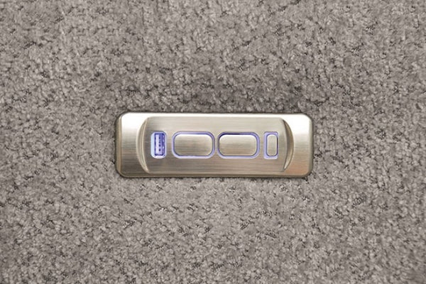 Furniture of America Morcote Light Gray Transitional Power Recliner Model FM62001LG-CH-PM