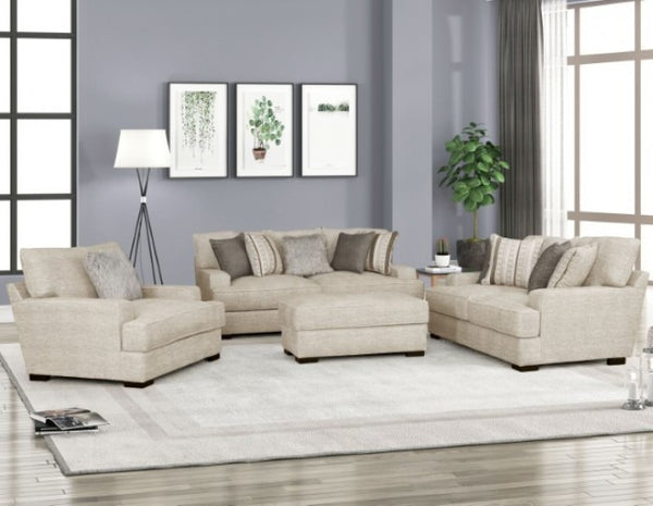 Furniture of America Ardenfold Beige Contemporary Ottoman Model FM64201BG-OT