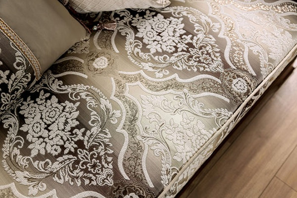 Furniture of America Yucatan Dark Cherry/Beige Traditional Chair Model FM65004BG-CH-PK