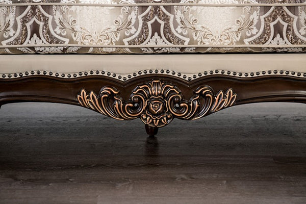 Furniture of America Palencia Dark Cherry/Beige Traditional Chair Model FM65005BG-CH